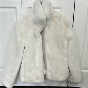 INC International Concepts White Teddy Jacket